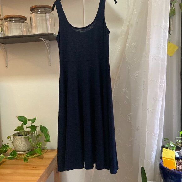 Jessy B Dresses & Skirts - Sleeveless Fit & Flare Knit Midi Sundress - Navy L
